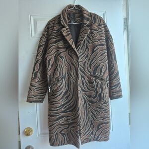 500 Maison Cinqcent Zebra Tiger Animal Print Women's Coat Blazer
